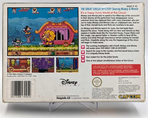 The Great Circus Mystery Starring Mickey & Minnie - Komplet i Æske - SNES - (SCN) (C Grade) (Genbrug)